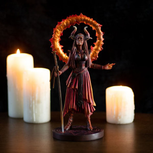 Statueta Elemental Magic - Vrajitoarea Focului, Anne Stokes 25 cm - Img 7