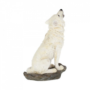 Statueta lup alb Urlet in furtuna 20 cm - Img 6