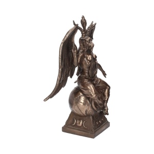 Statueta mare Baphomet cu finisaj bronz 38 cm - Img 6