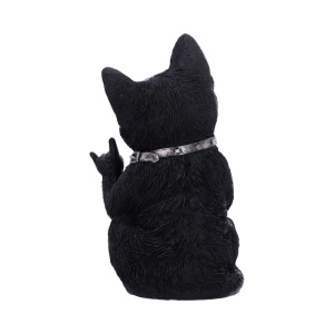 Statueta pisica neagra Metallicat 16.5cm - Img 3