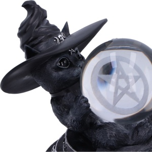 Statueta pisicuta cu glob de cristal si pentagrama Cult Cuties Purrah's Fortune 12.2cm - Img 6
