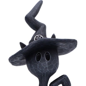 Statueta pisicuta neagra Conjure - decor gotic cu pisici si vraji, 15.2 cm - Img 5