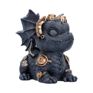 Statueta pui de dragon negru Gearling – decor fantasy collector 14.6 cm - Img 3