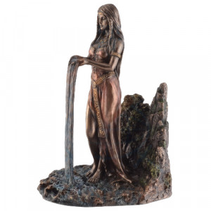 Statueta rasina si bronz, mitologia celtica, zeita Danu - mama zeilor 23 cm