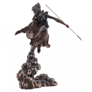 Statueta rasina si bronz, mitologia nordica, Valkyrie 24cm - Img 5
