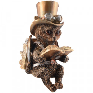 Statueta steampunk Pisica Victoriana 16 cm