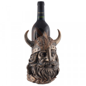 Statueta/Suport sticle de vin/ghiveci Razboinic Viking 21cm - Img 2