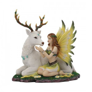 Statueta zana cu cerb Adoration 23.5 cm