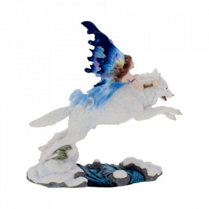 Statueta zana si lup Spirit liber 23.5 cm - Img 4