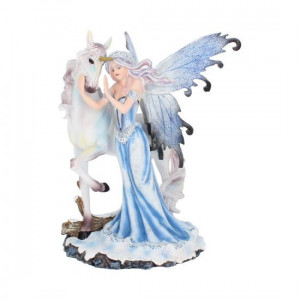 Statueta zana si unicorn Alinare 21.5 cm