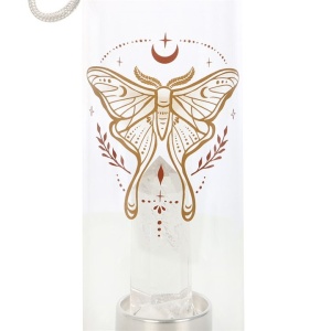 Sticla pentru apa Light Luna Moth cu Cuart Transparent - Img 3