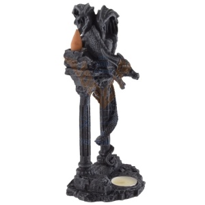 Suport lumanare/conuri backflow dragon Aparatorul cetatii 25cm - Img 2