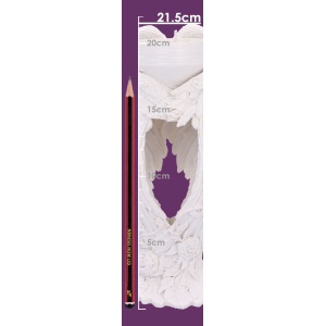 Suport lumanare inger Aripi Florale din rasina pictata manual 17 cm - Img 2