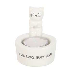 Suport lumanari pisicuta Warm Paws, Happy Heart