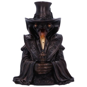 Suport pentru conuri parfumate Backflow Miasma Plague Doctor, decor gotic fantasy ( 18 cm )