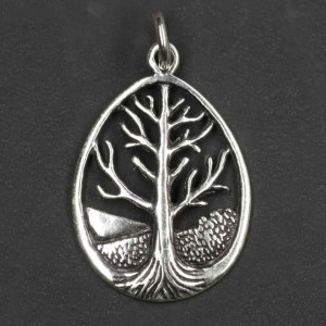 Talisman argint Copacul vietii - Taramul Sacru 4 cm