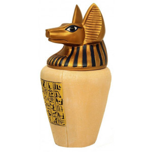 Urna egipteana Anubis 15x29 cm - Img 1
