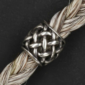 Bijuterie Viking pentru Barba si Par cu Nod Celtic din Argint - Noduri- diametru 0.4 cm