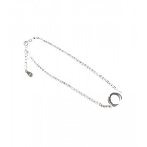 Bratara de picior din argint cu semiluna Eclipsa 22 + 2.5 cm