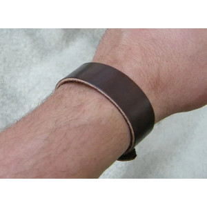 Bratara din piele maro Model Simplu 2cm