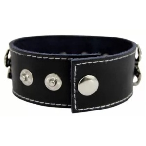 Bratara piele ecologica Scorpion, Chain and Bullets 4.5cm x 23.5cm - Img 2