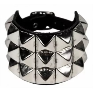 Bratara piele naturala Pyramid Studs 5cm x 24cm