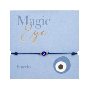 Bratara Textila Ajustabila cu Evil Eye – Blue Magic Eye, Talisman pentru Protectie