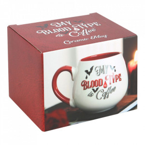 Cana ceramica Victorian Vampire - My Blood Type is Coffee, capacitate 500 ml - Img 3