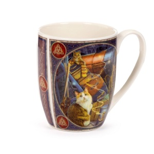 Cana din portelan cu pisici Witchwood Express - Lisa Parker 12 cm, 300 ml