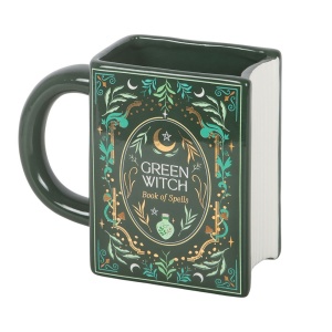 Cana in forma de carte din ceramica Green Witch, capacitate, 450ml - Img 2