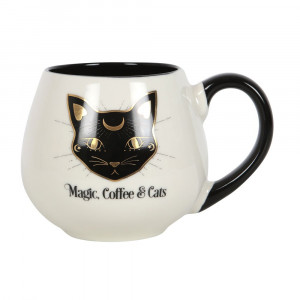 Cana portelan Magic, Coffee & Cats, capacitate 500 ml - Img 2