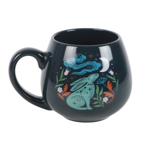 Cana rotunda din ceramica Midnight Hare, capacitate 400ml