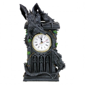 Ceas de birou gotic Duelul dragonilor 26 cm