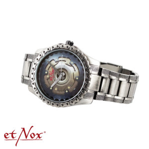 Ceas de mana argintiu pentru barbati Biker 4.6 cm - Img 4