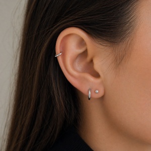 Cercei creole argint 925, diametru 8 mm – cercei rotunzi mici - Img 3