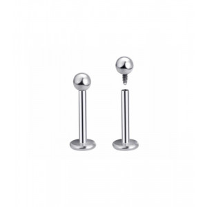 Cercel piercing din argint Tija cu Biluta 8 mm - Img 2