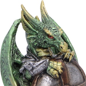 Cutie pentru bijuterii dragon verde Hoard Protector – decor gotic fantasy ( 13.4 cm ) - Img 5