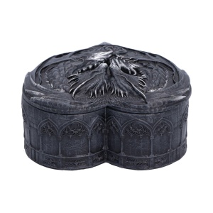 Cutie pentru bijuterii dragoni Dark Heart – decor gotic fantasy ( 6.8 cm ) - Img 3