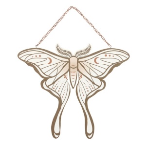 Decoratiune cu agatatoare Light Luna Moth 35.5cm - Img 2
