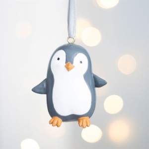 Decoratiune cu agatatoare - Piguin 7.5cm - Img 1