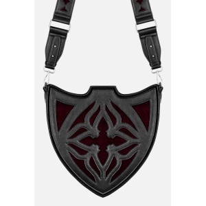 Geanta gotica Dark Romance Claretia in forma de scut medieval - Restyle