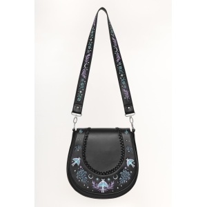 Geantuta de umar din piele ecologica cu broderie Moon Glow - Img 1