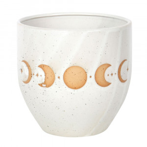 Ghiveci ceramica Fazele Lunii  Obiectul perfect care, cu siguranta, va aduce gradinii tale un strop de magie.   Realizat din ceramica.