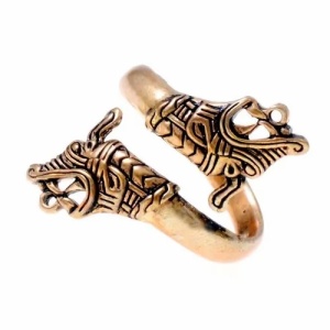 Inel din bronz Dragonul din Hedeby, reproducere istorica
