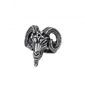 Inel gotic craniu Baphomet (N-Y) - Img 3