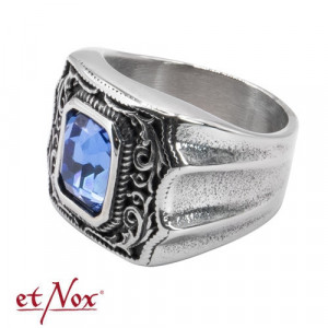 Inel otel inoxidabil Victorian Blue 1.9cm - Img 4