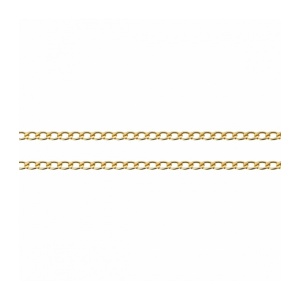 Lantisor auriu din otel inoxidabil 316L, zale rotunde, placare aur 18K PVD, 60 cm - Img 2