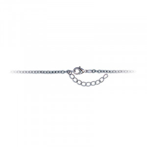 Lantisor placat cu argint zale rotunde 46 cm