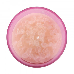 Lumanare cele 7 chakre cu bucatele de Quartz Transparent - Chakra Coroanei (aroma mure) - Img 3