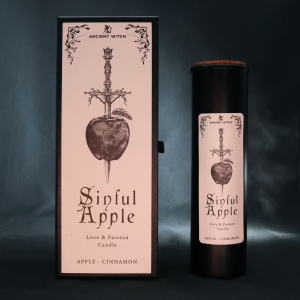 Lumanare ritualica Sinful Apple pentru iubire si pasiune, mar si scortisoara - Ancient Witch - Img 3